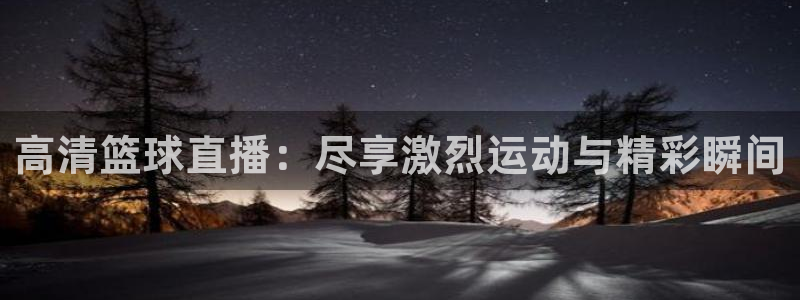 足球直播比赛在线观看：高清篮球直播：尽享激烈运动与精彩瞬间