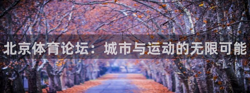 鲸鱼体育足球直播：北京体育论坛：城市与运动的无限可能